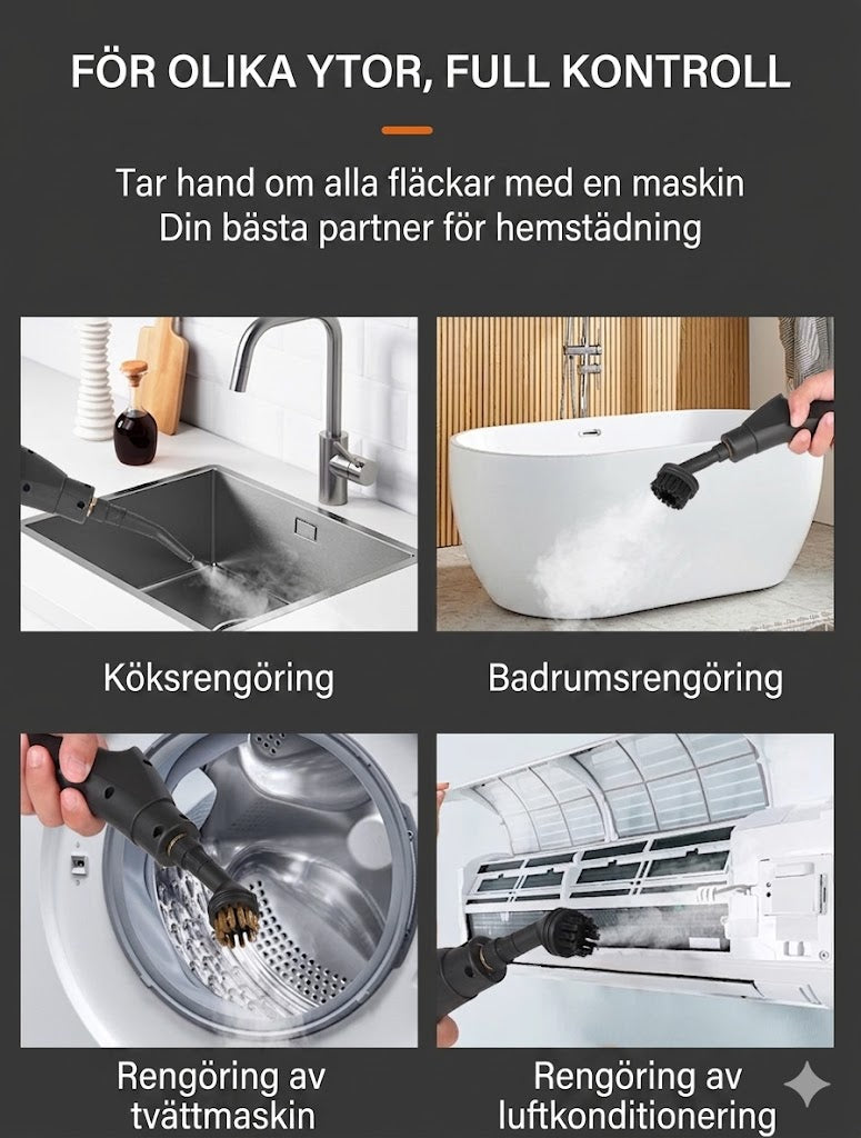 Kraftfull Ångtvätt för Hemmet – Kemikaliefri & Hygienisk Rengöring