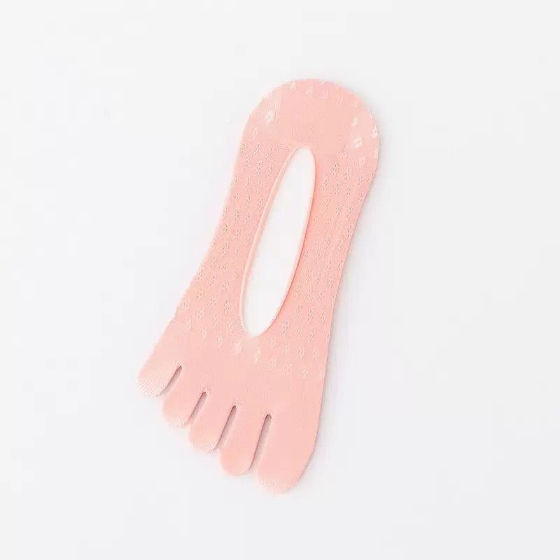 Osynliga Sommarsockor med Halkskydd (5-pack)