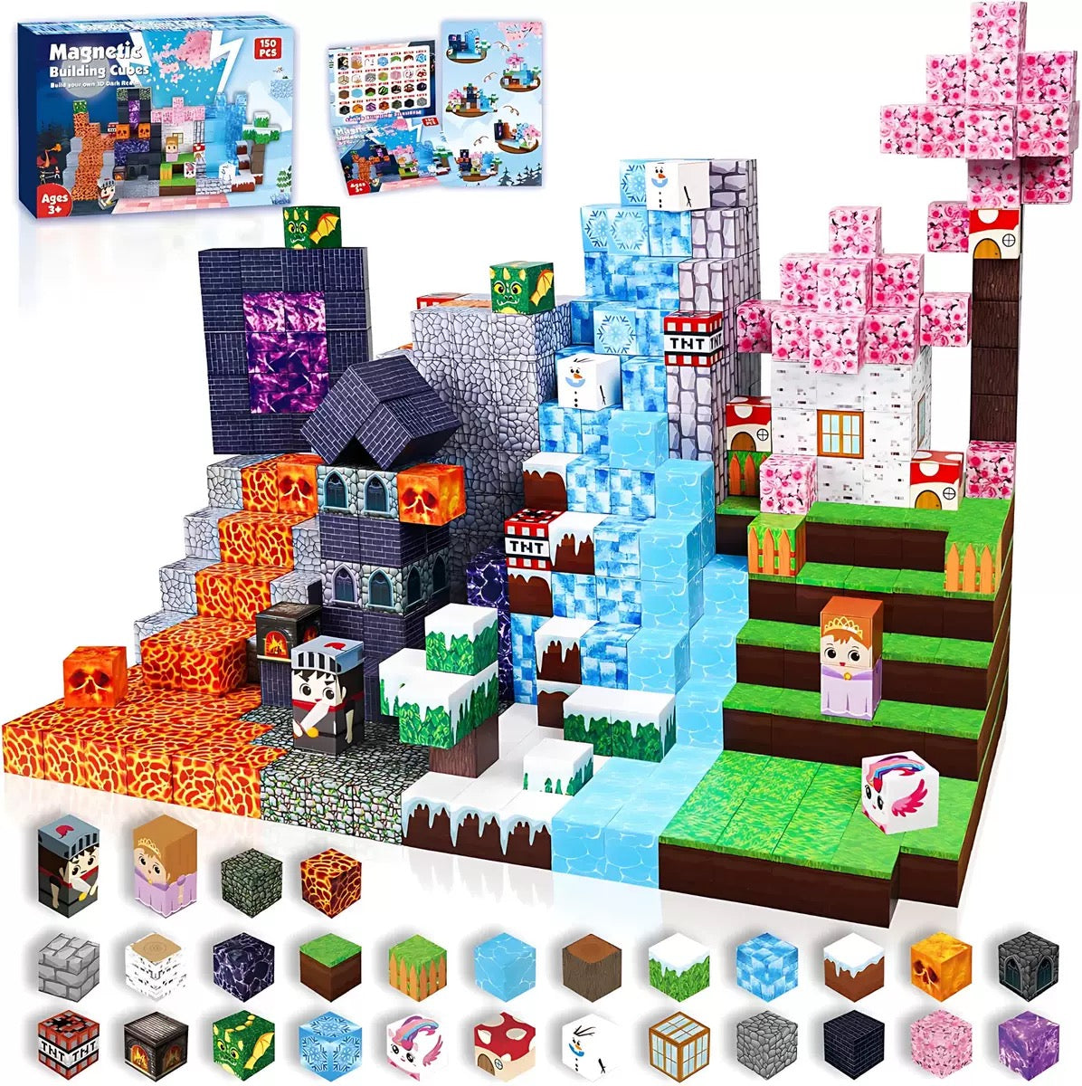 PixelBuild™ Magnetiska Byggklossar | Kreativ & Pedagogisk Leksak för Barn