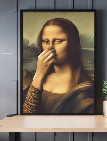 SkrattGalleriet Humoristisk Väggdekor för Toalett och Badrum – Roliga Presenter (Utan Ram)