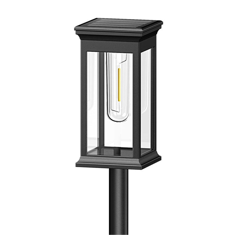 Solcellsdriven Trädgårdslampa med Glödtrådsdesign – Vattentät Belysning för Gångväg och Gräsmatta