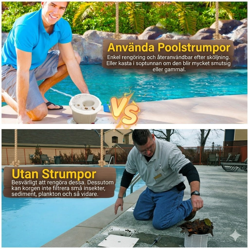 Återanvändbara Filtersockor till Poolskimmer