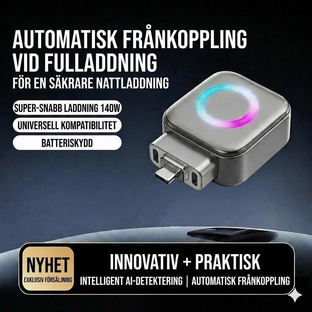 Smart Batteriladdare med Automatisk Avstängning – Snabbladdning och Överbelastningsskydd