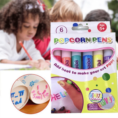 KiddieGlow™ Magiska 3D Popcorn-pennor – Pysselset för Barn
