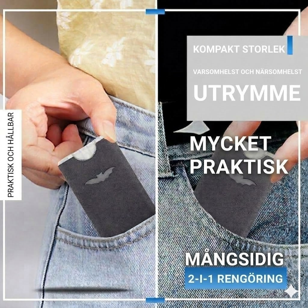 Bärbar & Återanvändbar 2-i-1 Skärmrengörare med Mikrofiber