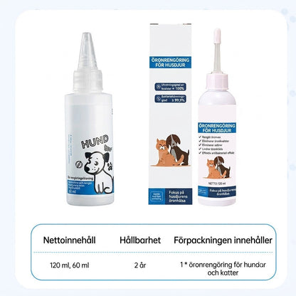 Öronrengöring för Hund och Katt – Mild och Effektiv Örondroppar för Husdjursvård