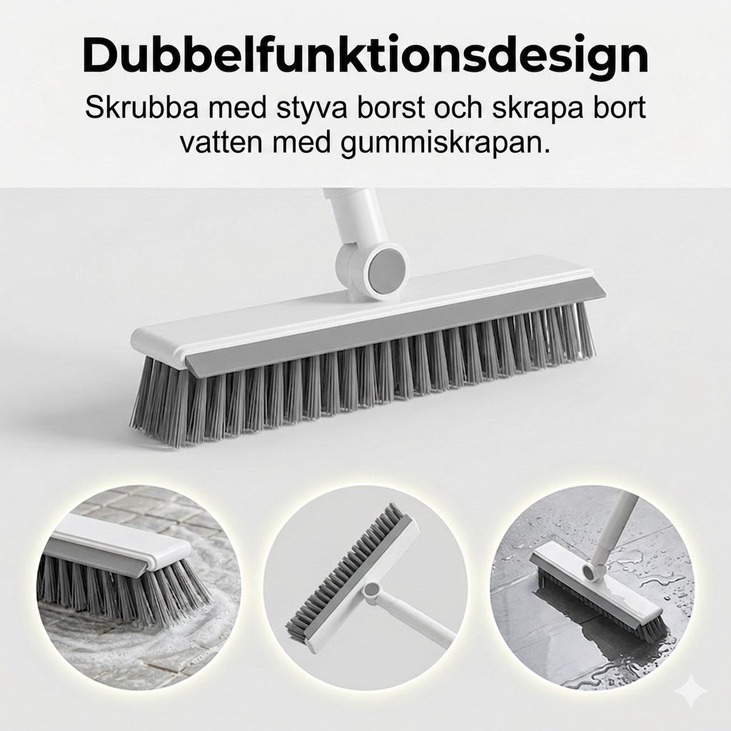 2-i-1 Fogborste och Hörnborste med Fönsterskrapa