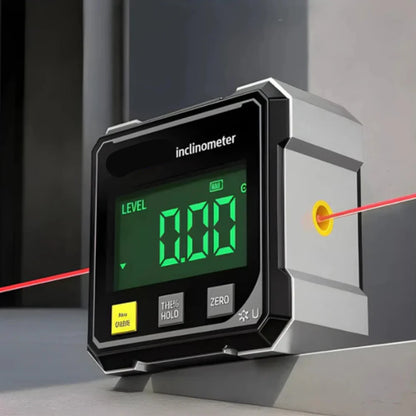 Vexton™ Pro Digital Magnetisk Laser-Lutningsmätare – Exakt Dubbelsidig Vinkelmätare för Bygg och Snickeri