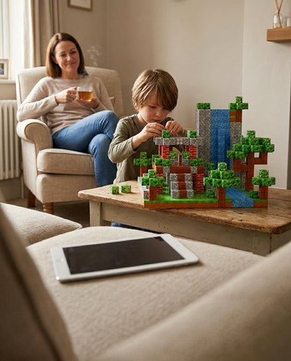 PixelBuild™ Magnetiska Byggklossar | Kreativ & Pedagogisk Leksak för Barn