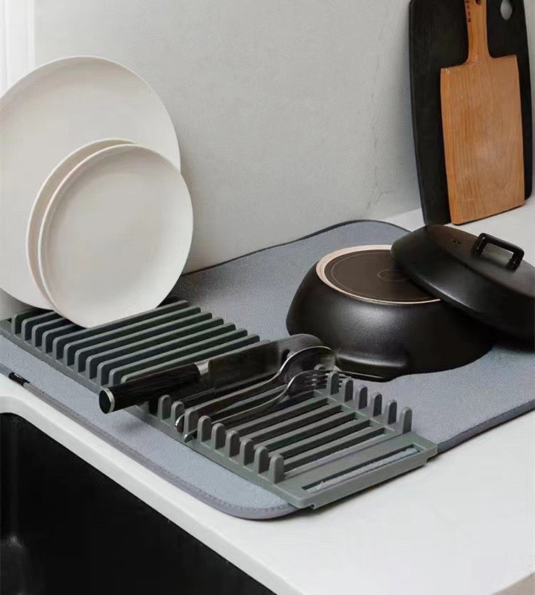 Diskmatta med Tallriksställ – Den ultimata torklösningen för disk