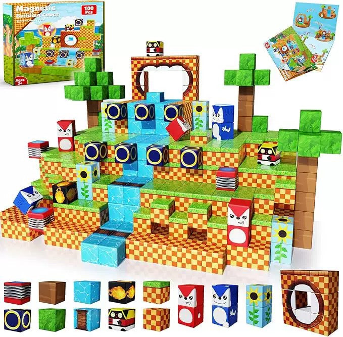 PixelBuild™ Magnetiska Byggklossar | Kreativ & Pedagogisk Leksak för Barn