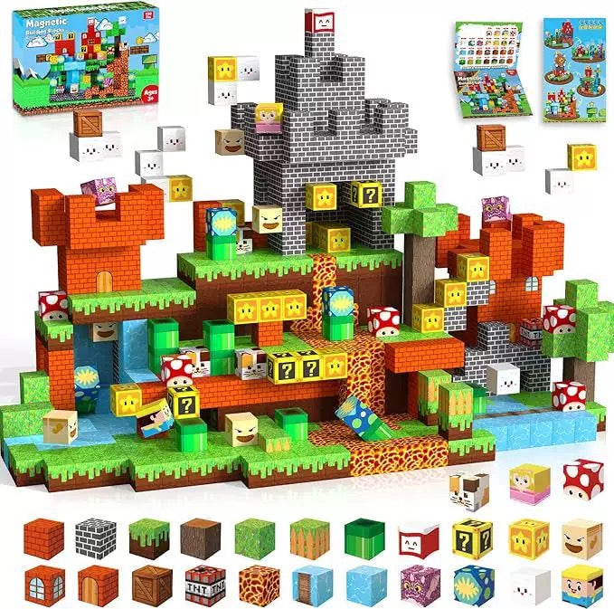 PixelBuild™ Magnetiska Byggklossar | Kreativ & Pedagogisk Leksak för Barn