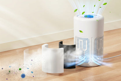 Effektiv Luftrenare för Hemmet – Inkluderar Filter och Doftplatta