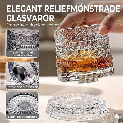 360° Roterande Whiskeyglas – Stresslindring & Förhöjd Aromupplevelse