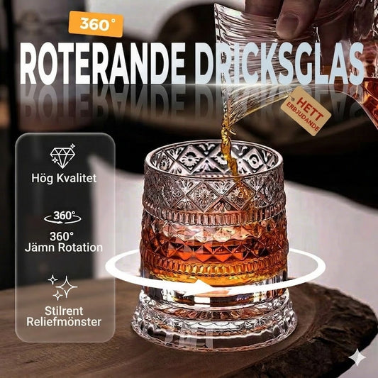 360° Roterande Whiskeyglas – Stresslindring & Förhöjd Aromupplevelse
