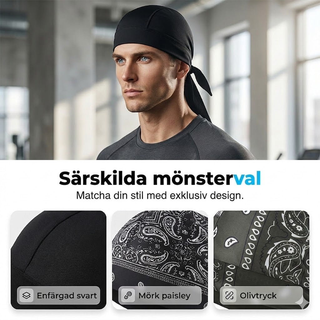 Köp 1 Få 1 GRATIS! 💨 Andningsbar Sportbandana – Justerbar & Fuktavledande