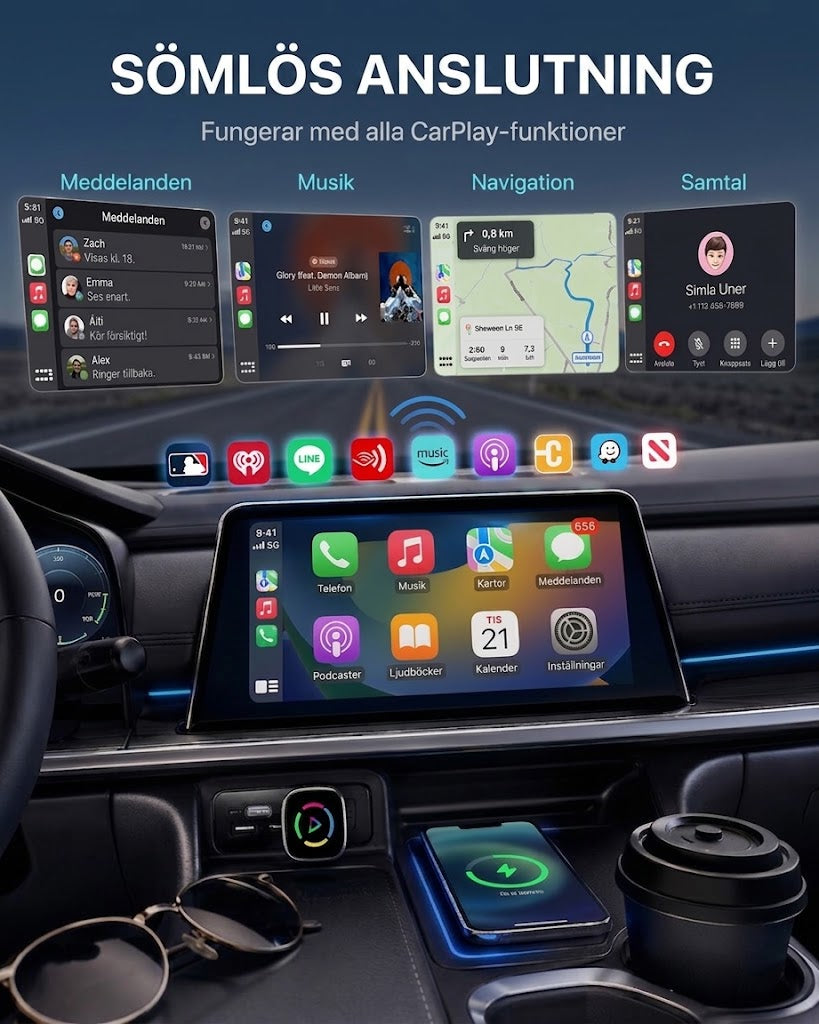 AirLink Drive™ Trådlös Adapter – Apple CarPlay & Android Auto