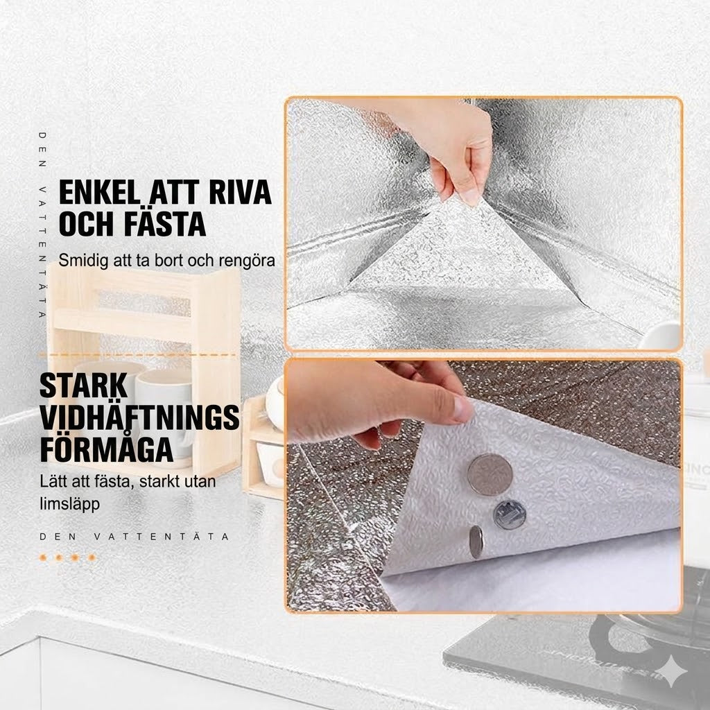 Självhäftande Köksfolie för Skåp och Bänkskivor – Effektivt Skydd Mot Olja