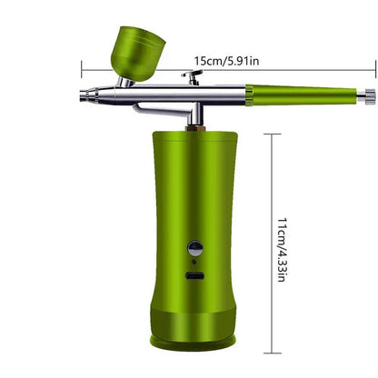 MistMaster Portable Trådlöst Airbrush-kit med Minikompressor – Nagelkonst & Tårtdekoration (Bärbar)