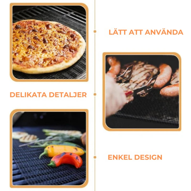 Grillmatta i Nät – Återanvändbar Non-Stick