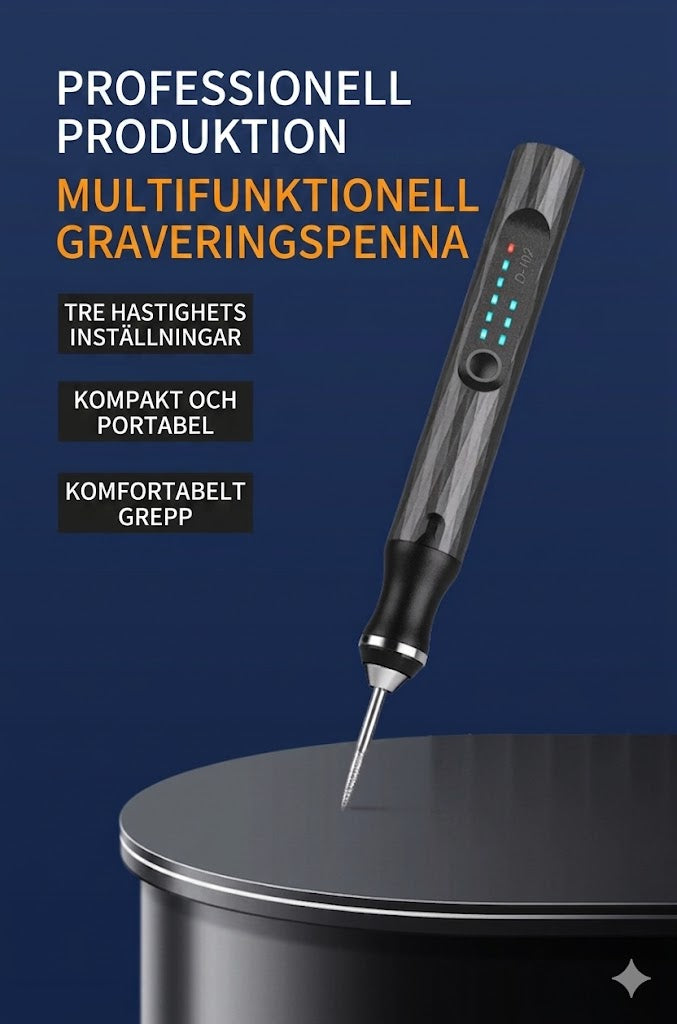 Multifunktionell Gravyrpenna & Mini-slip