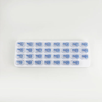 VigorCare™ 31-Dagars Pillerdosett | Månatlig Medicindosa med Avtagbara Fack