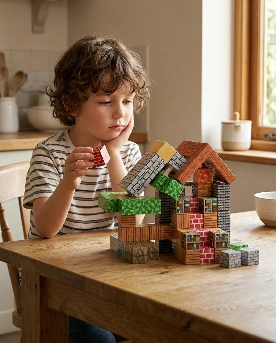 PixelBuild™ Magnetiska Byggklossar | Kreativ & Pedagogisk Leksak för Barn
