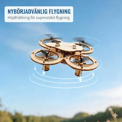 DIY Drönarkit i Trä för Barn – Komplett Monteringsset och STEM Leksak