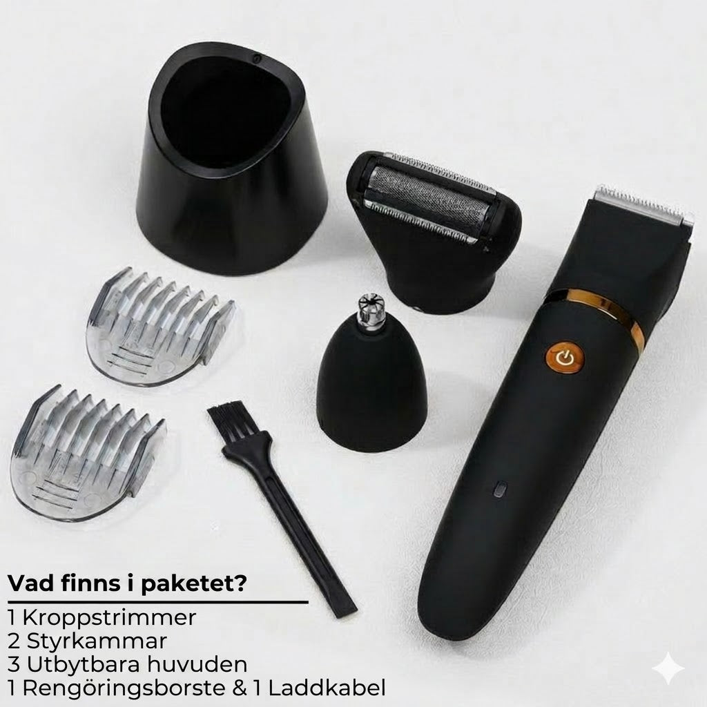 3-i-1 Elektrisk Kroppstrimmer – Skonsam och Effektiv Rakning