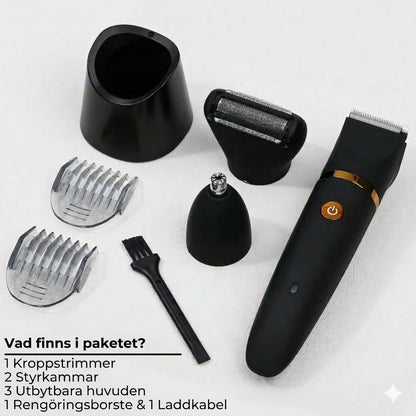 3-i-1 Elektrisk Kroppstrimmer – Skonsam och Effektiv Rakning