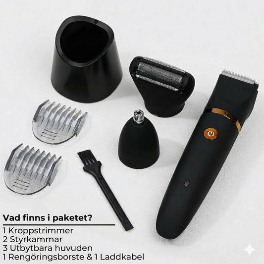 3-i-1 Elektrisk Kroppstrimmer – Skonsam och Effektiv Rakning