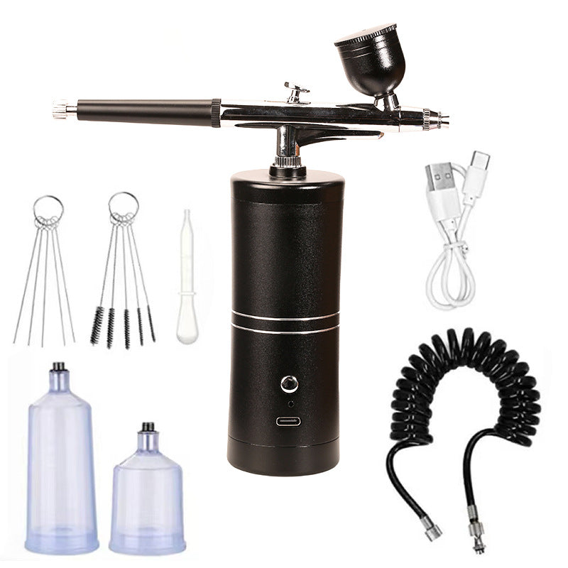 MistMaster Portable Trådlöst Airbrush-kit med Minikompressor – Nagelkonst & Tårtdekoration (Bärbar)