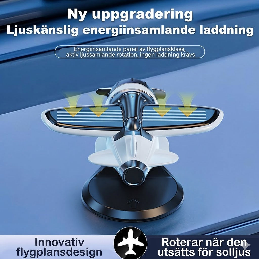Solcellsdriven Flygplan Bilprydnad