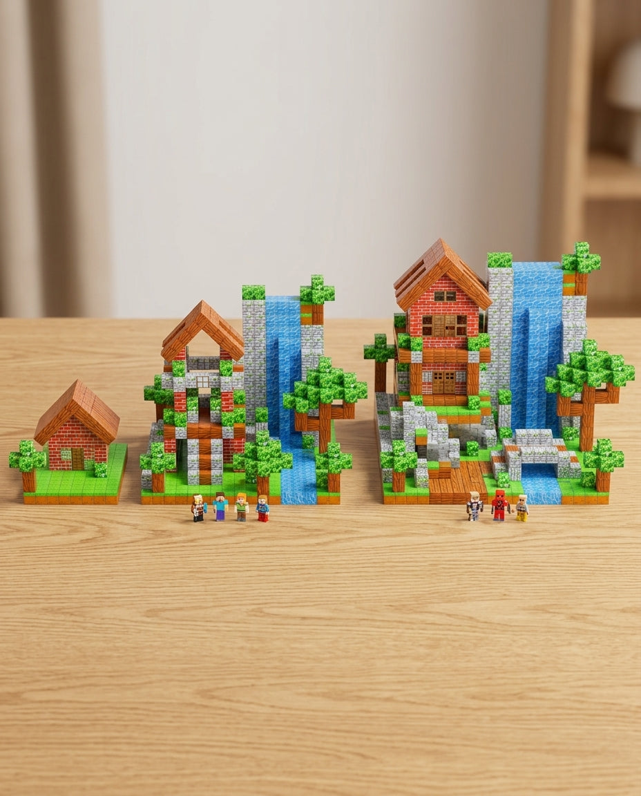 PixelBuild™ Magnetiska Byggklossar | Kreativ & Pedagogisk Leksak för Barn
