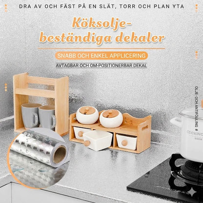 Självhäftande Köksfolie för Skåp och Bänkskivor – Effektivt Skydd Mot Olja
