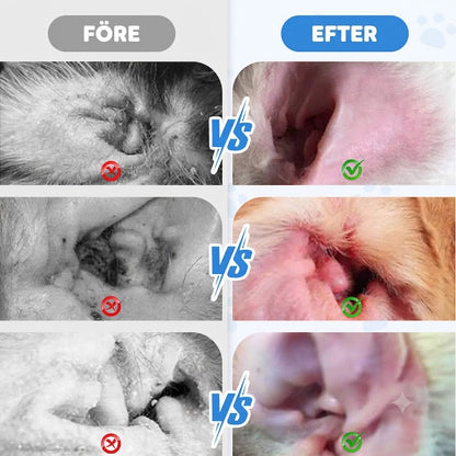 Öronrengöring för Hund och Katt – Mild och Effektiv Örondroppar för Husdjursvård