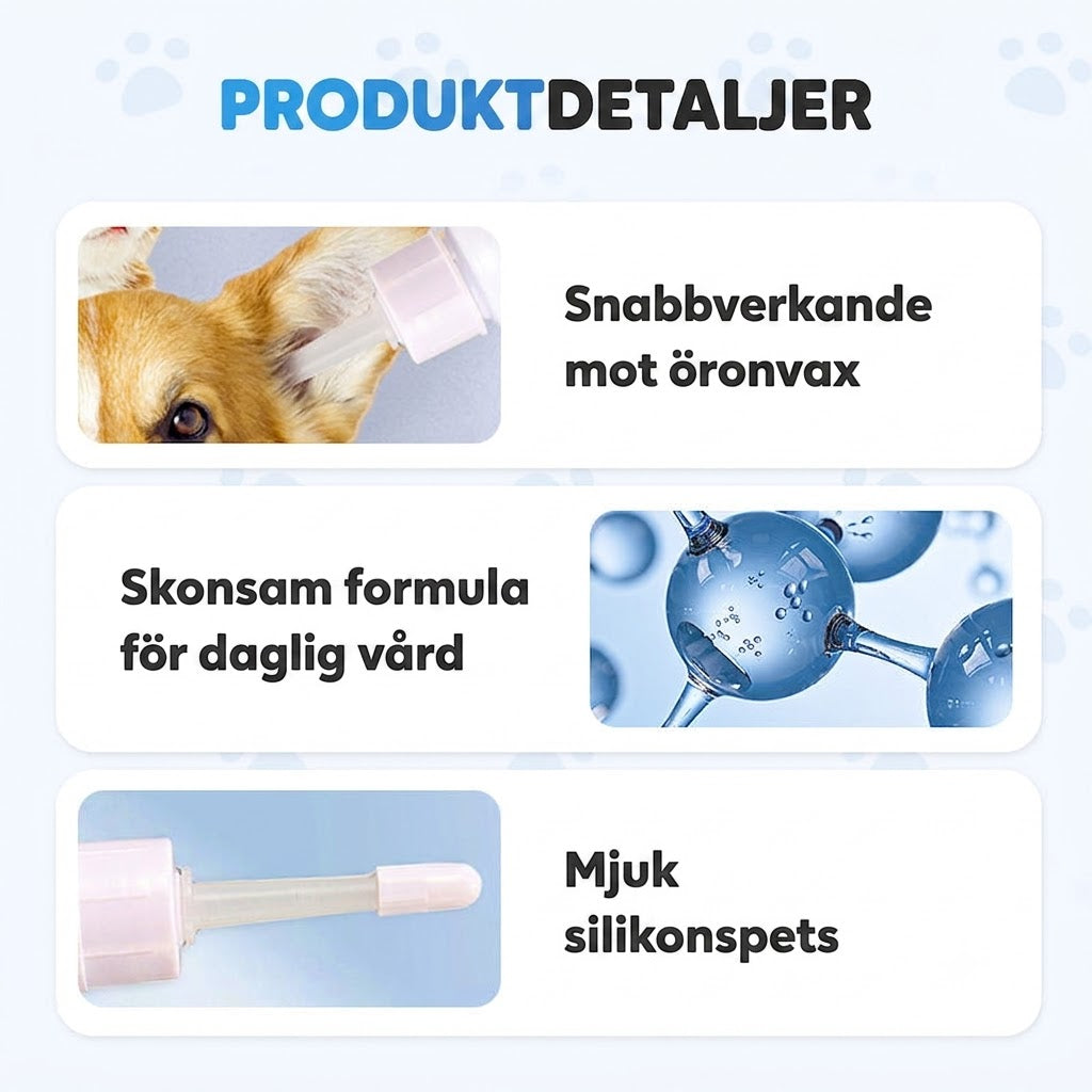 Öronrengöring för Hund och Katt – Mild och Effektiv Örondroppar för Husdjursvård