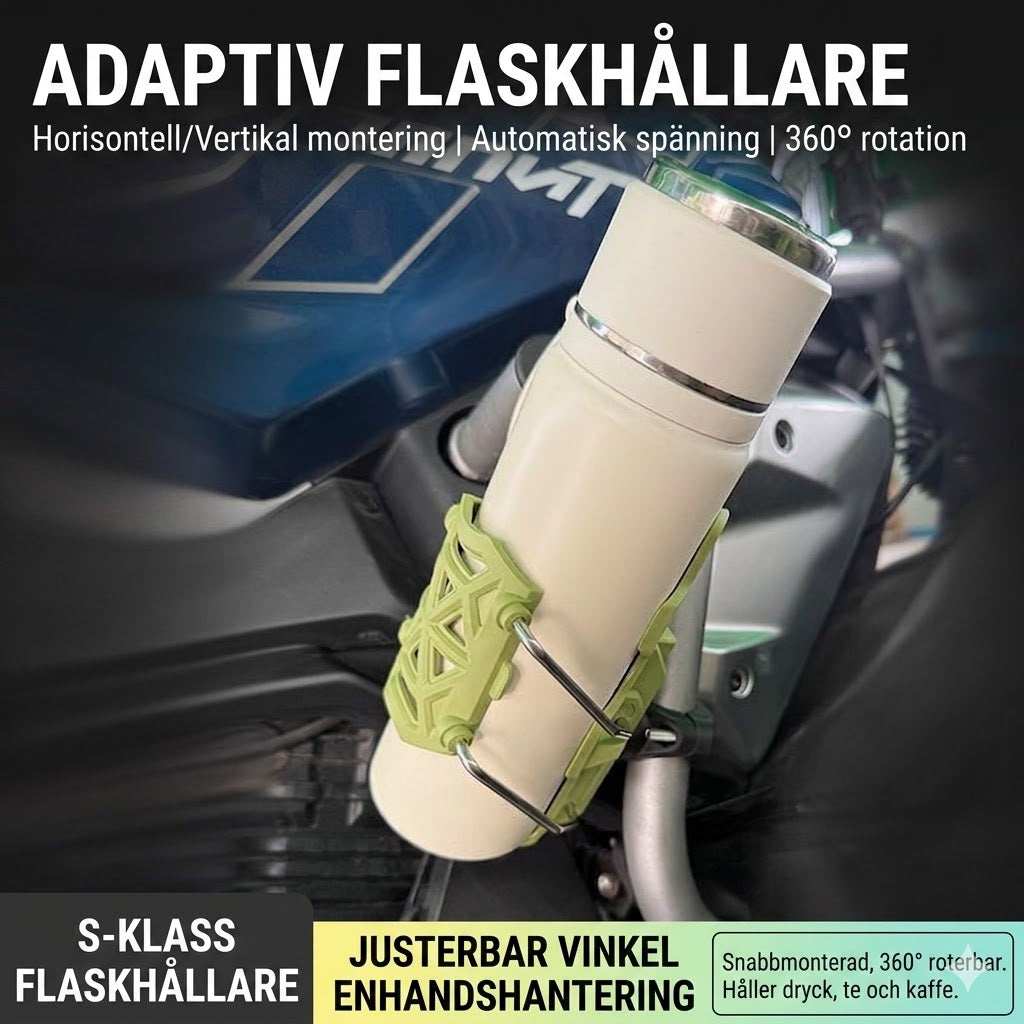 Universell & Justerbar Mugghållare – För Motorcykel, Cykel & Barnvagn