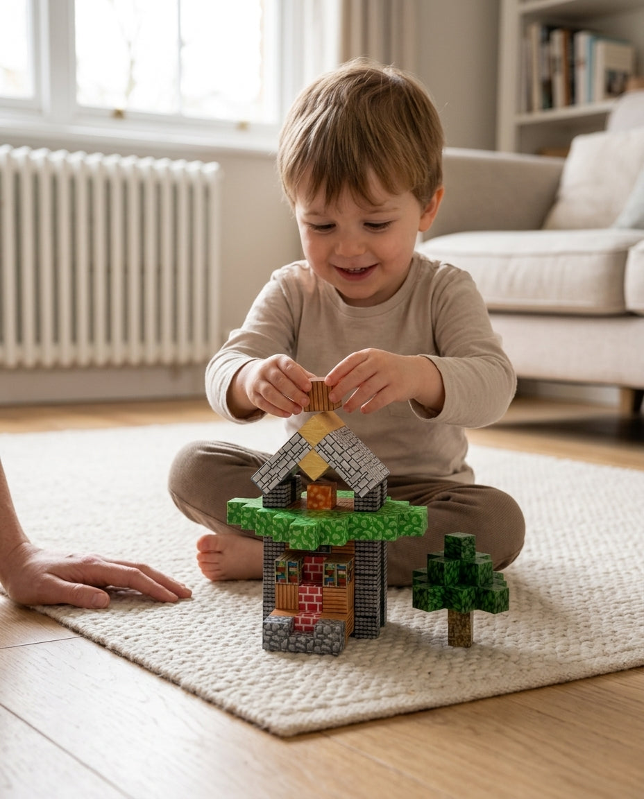 PixelBuild™ Magnetiska Byggklossar | Kreativ & Pedagogisk Leksak för Barn