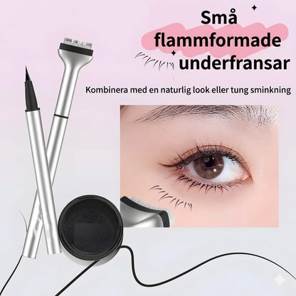 2-i-1 Eyeliner & Underfrans-stämpel Set – Perfekta Fransar på Sekunder (Köp 1, Få 1 GRATIS! )