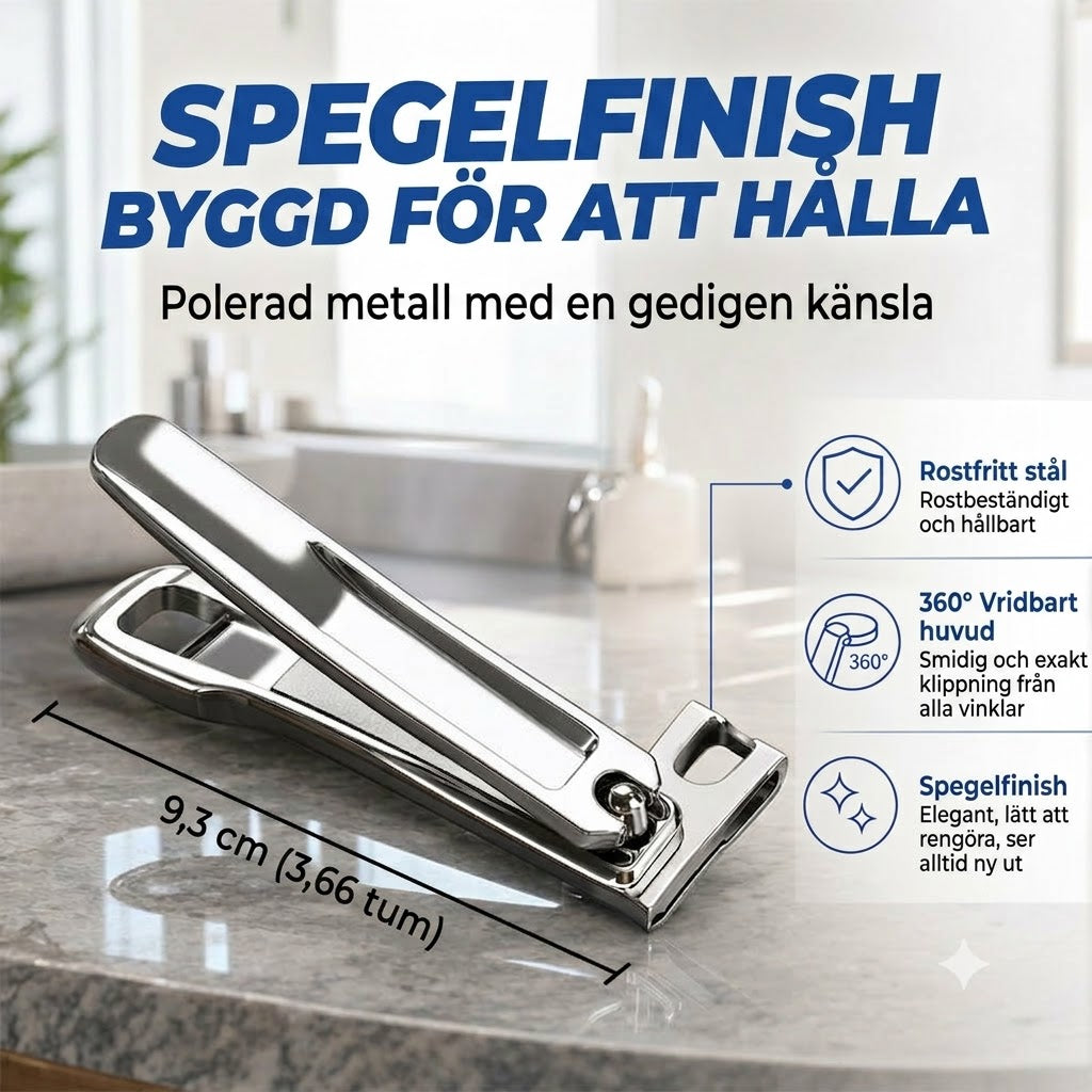 FlexiGrip™ 360° Roterbar Nagelklippare i Rostfritt Stål