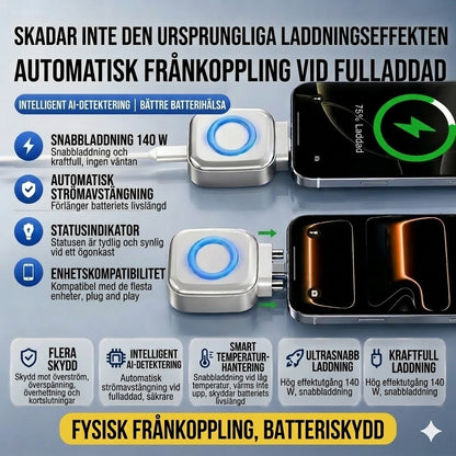 Smart Batteriladdare med Automatisk Avstängning – Snabbladdning och Överbelastningsskydd