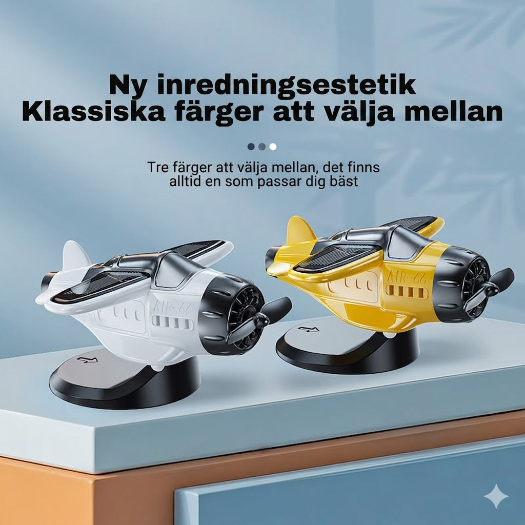 Solcellsdriven Flygplan Bilprydnad