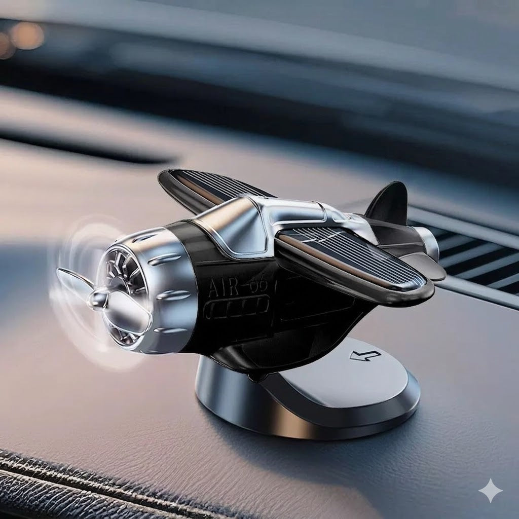 Solcellsdriven Flygplan Bilprydnad