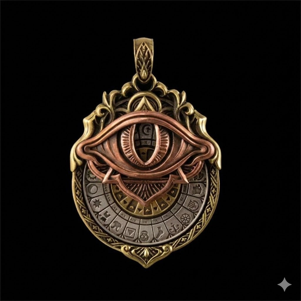 Handgjort Tarotanhänge för Kosmisk Visdom – Elegant Halsband i Retrodesign