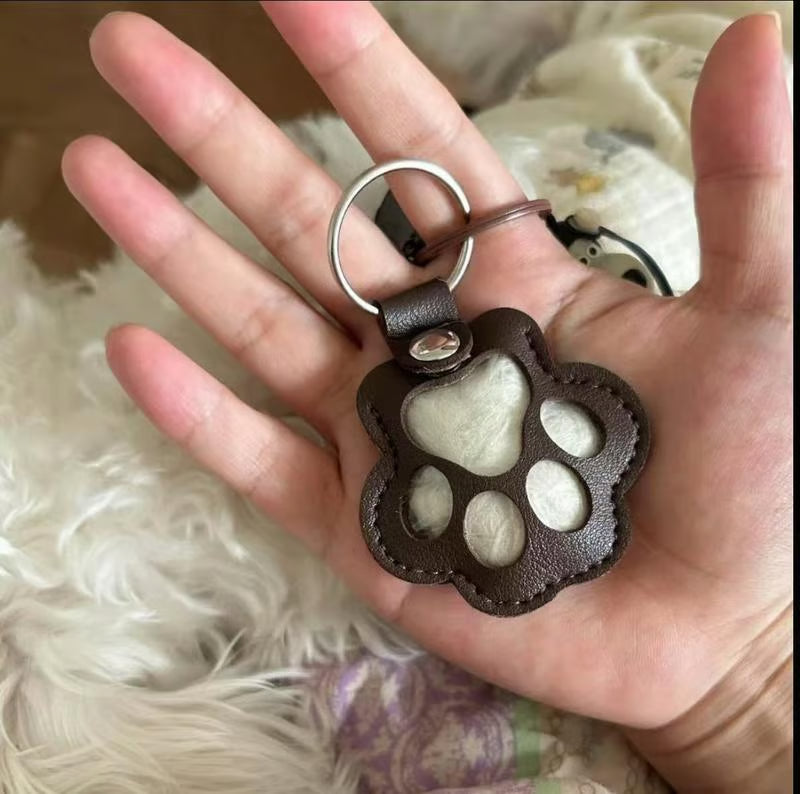 Personlig Minnesnyckelring i Äkta Läder – "Alltid med dig" (För Hund & Katt)[Köp 1 Få 1 På Köpet]