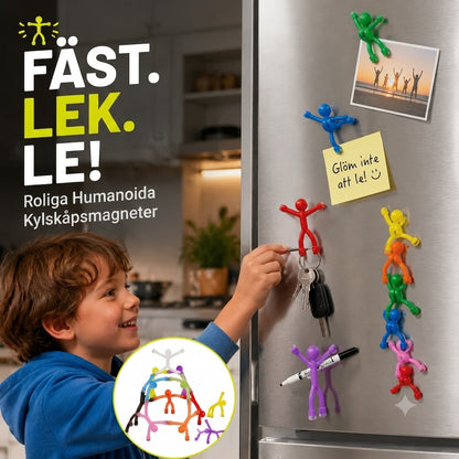 Multifunktionella Roliga Kylskåpsmagneter – Flexibla och Kreativa Leksaksfigurer för Barn