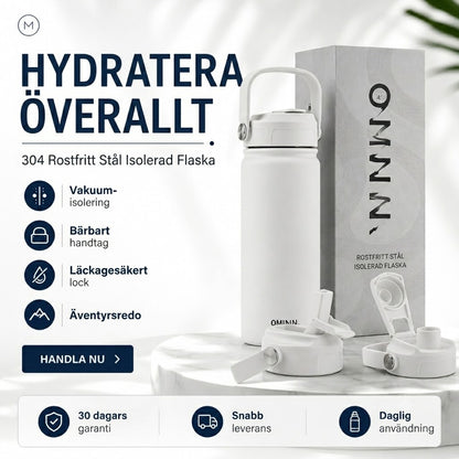 Isolerad Termosmugg i Rostfritt Stål – Premium Vattenflaska för Varma och Kalla Drycker