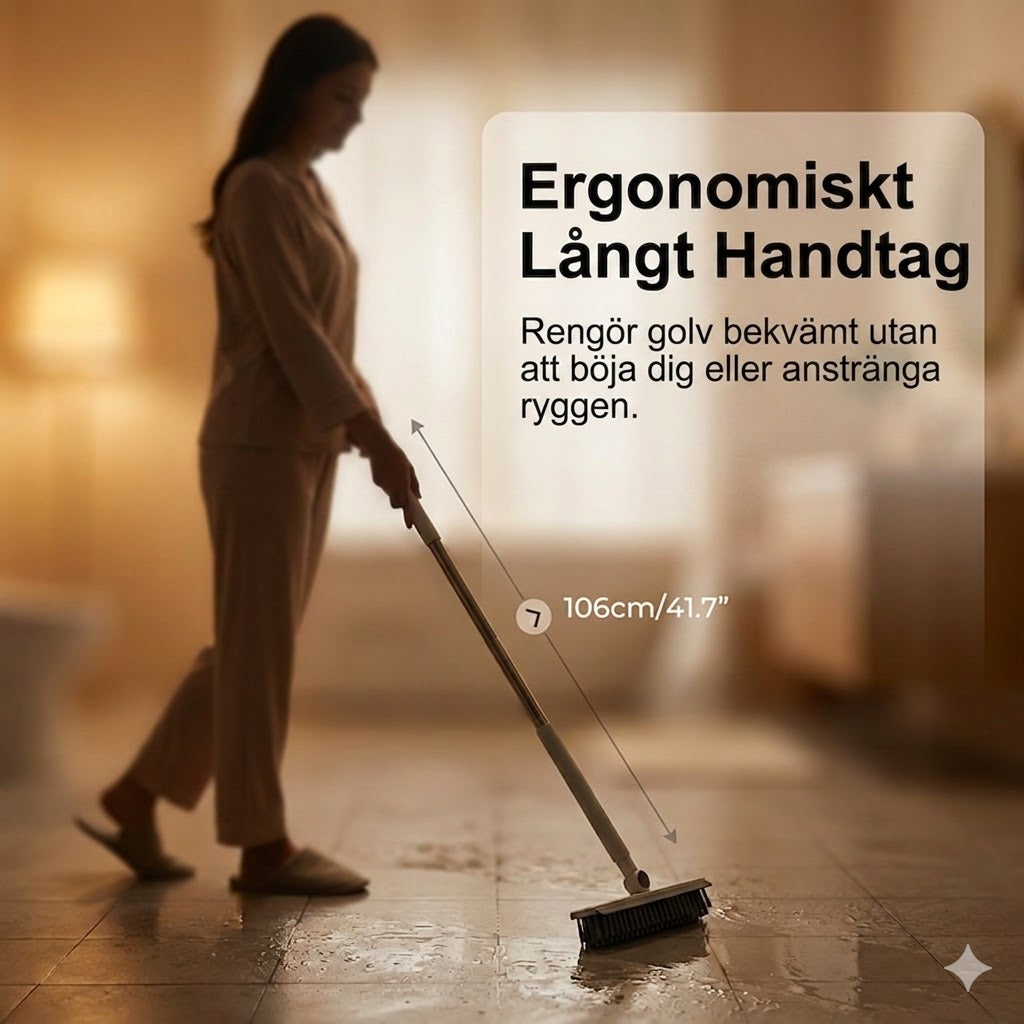2-i-1 Fogborste och Hörnborste med Fönsterskrapa