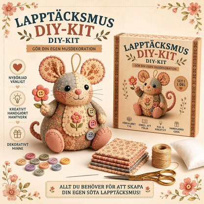 Sykit för Gosedjur i Retrodesign – Komplett Handarbetsserie för Söt Mus